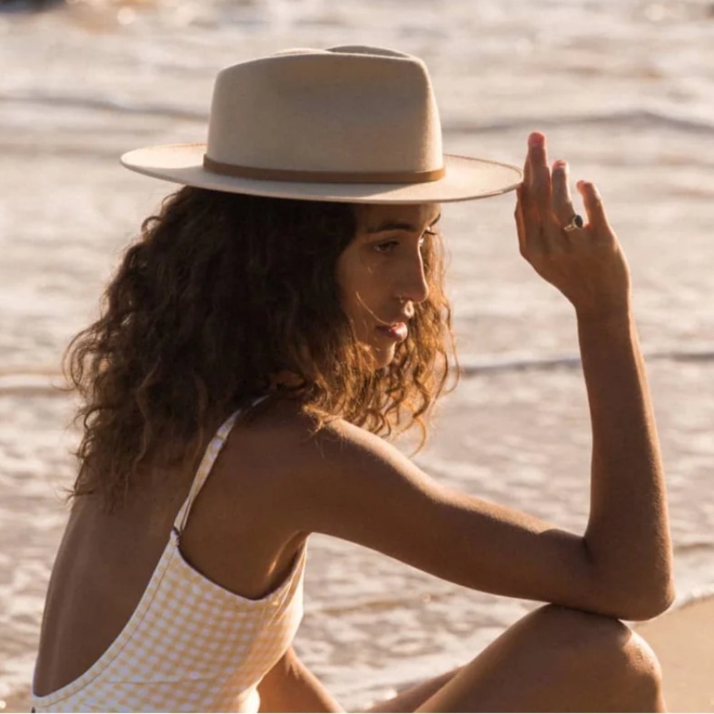 Will + Bear Handmade In Australia Boho Festival Wool Calloway Cream Felt Sun Hat